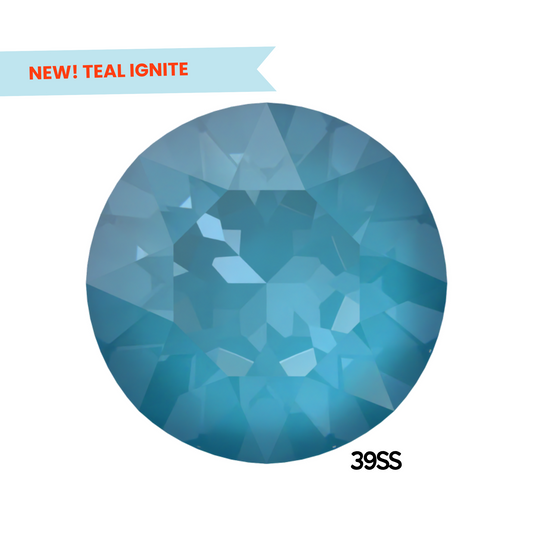 Teal Ignite 1088 Chatons Barton Crystal, 39SS