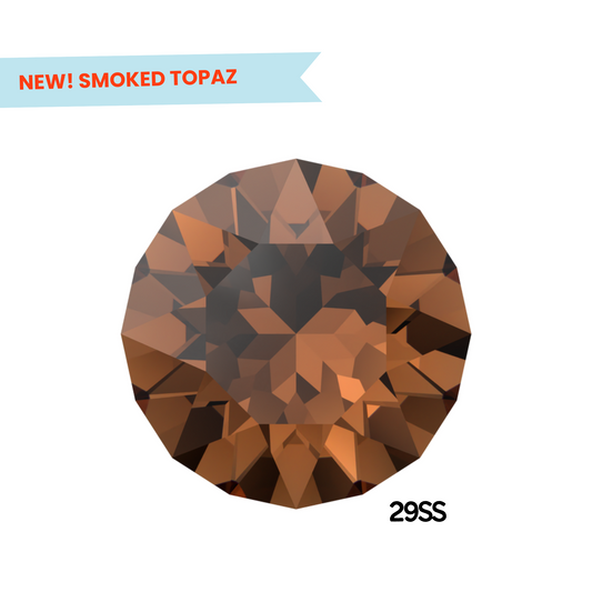 Reinvented Smoked Topaz 1088 Chatons Barton Crystal, 29SS