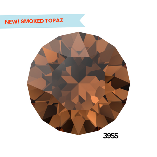 Reinvented Smoked Topaz 1088 Chatons Barton Crystal, 39SS