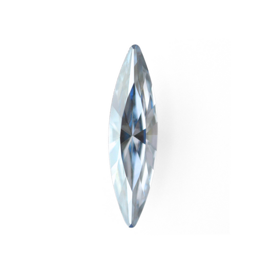 One large navette shape faceted Austrian crystal rhinestones in the color Blue Shade displayed on a white background.