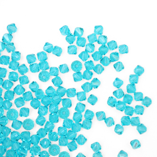 Light Turquoise 5328 Bicone Bead Barton Crystal, 4mm