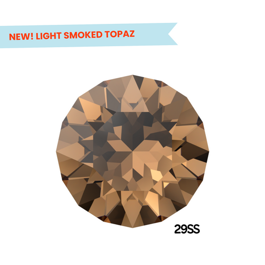 Reinvented Light Smoked Topaz 1088 Chatons Barton Crystal, 29SS