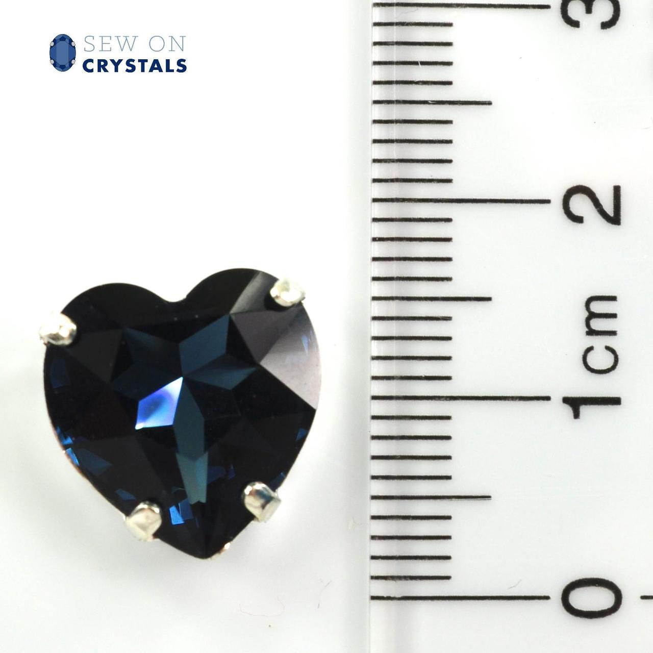 Montana 14mm Heart Sew On Crystals - 4 Pieces