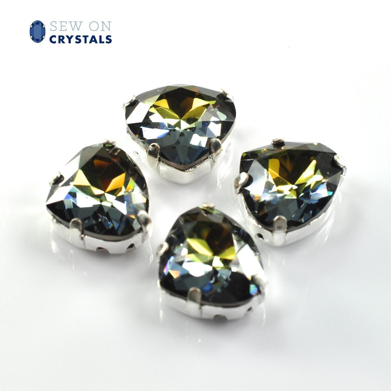 Tabac 11x10mm Pear Sew On Crystals - 4 Pieces