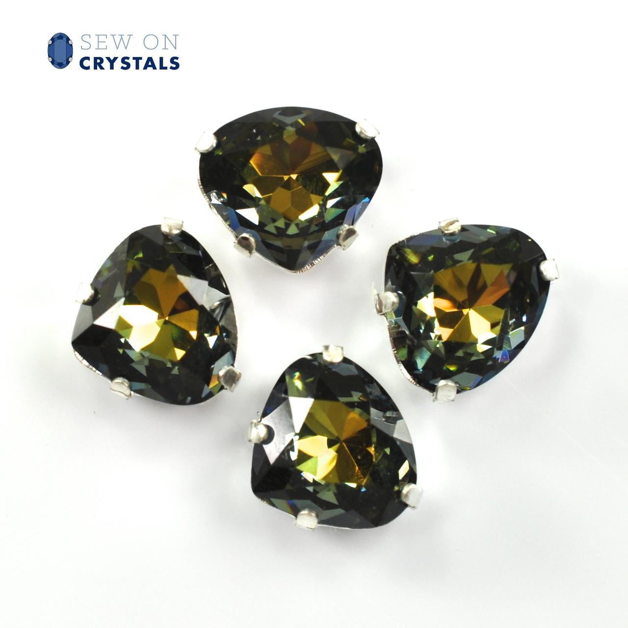 Tabac 11x10mm Pear Sew On Crystals - 4 Pieces