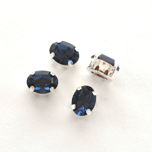 Montana 8x6mm Sew On Set Ovals - 4 Pieces