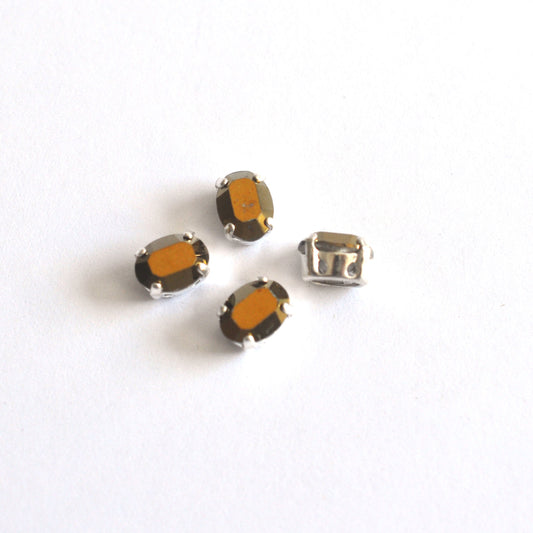 Dorado 8x6mm Sew On Set Ovals - 4 Pieces