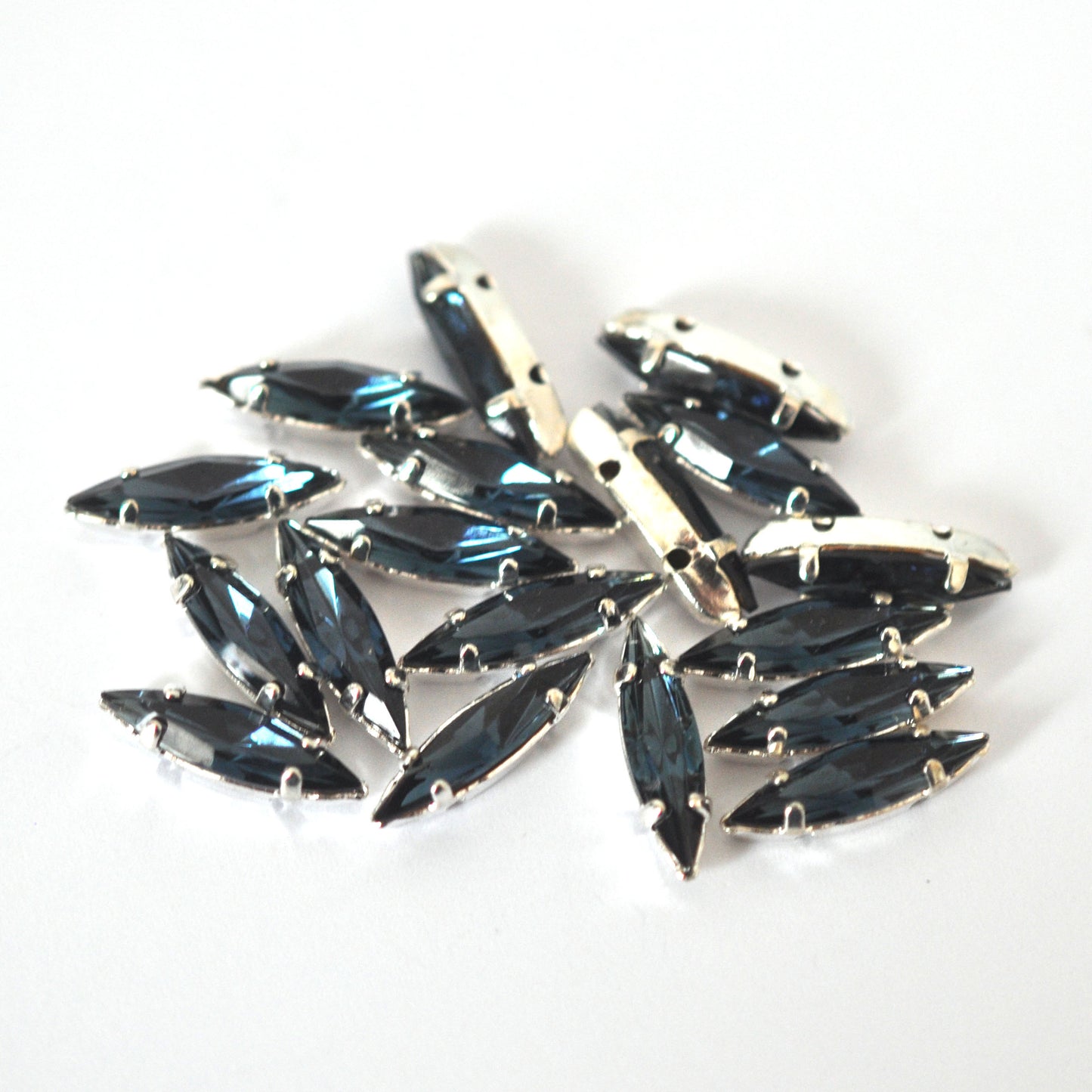 Montana 15x4mm Navette Sew On Crystals - 12 Pieces