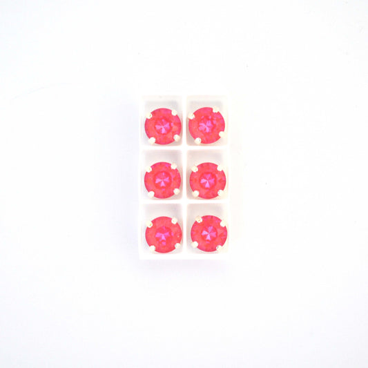 Lotus Pink Delite Sew On Set Barton Crystal Chaton Montees 8mm, 39ss