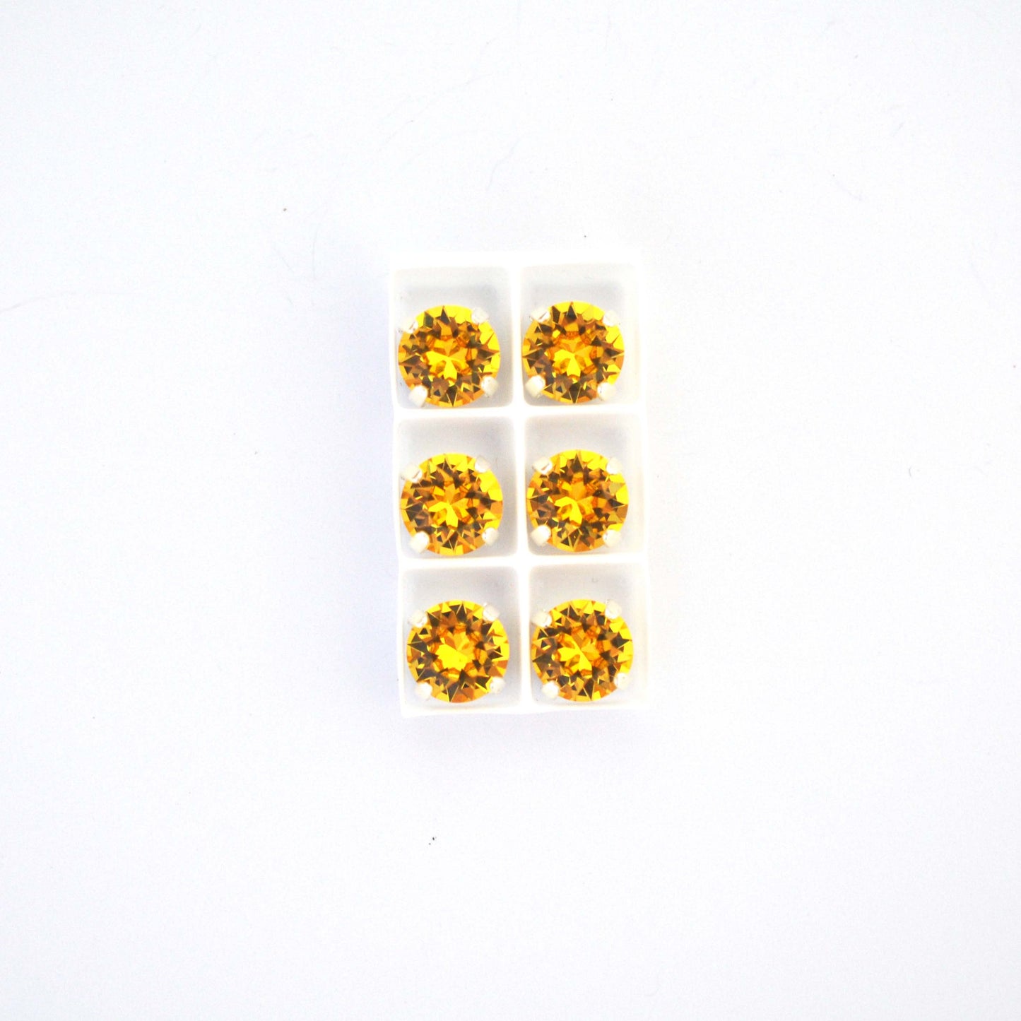 Light Topaz Sew On Set Barton Crystal Chaton Montees 8mm, 39ss
