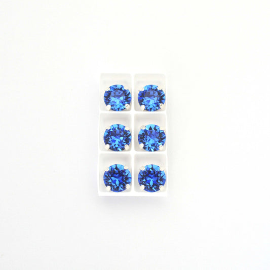 Sapphire Sew On Set Barton Crystal Chaton Montees 8mm, 39ss