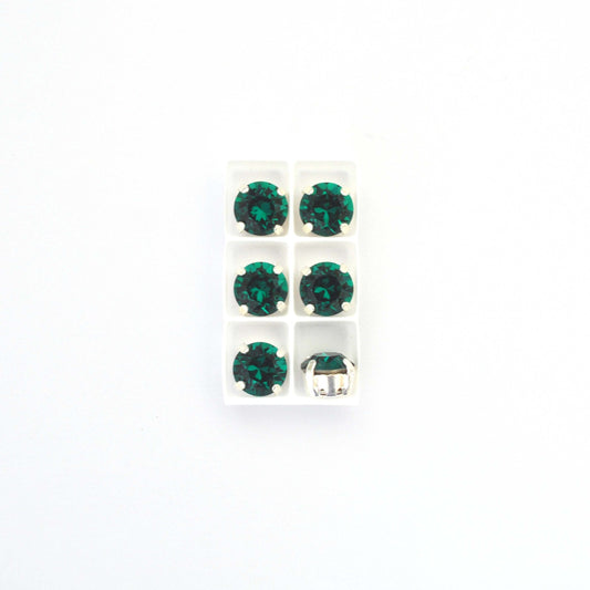 Emerald Sew On Set Barton Crystal Chaton Montees 8mm, 39ss