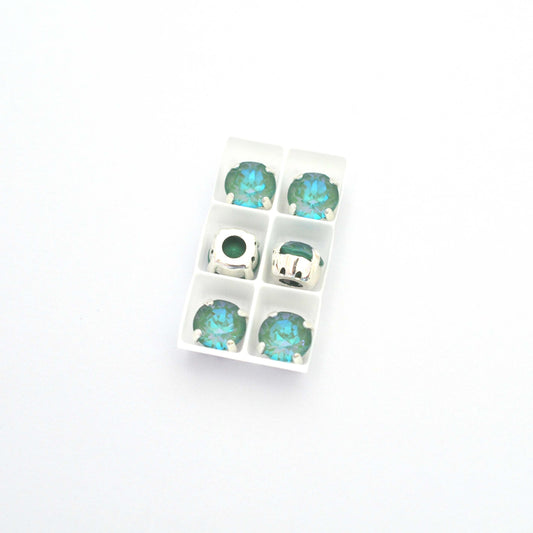 Silky Sage Delite Sew On Set Barton Crystal Chaton Montees 8mm, 39ss