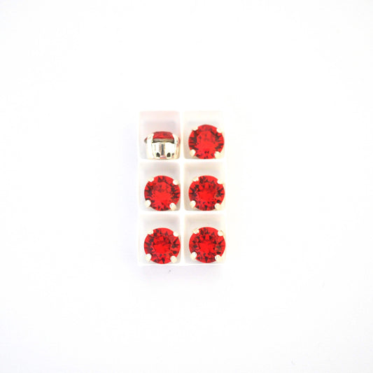 Light Siam Sew On Set Barton Crystal Chaton Montees 8mm, 39ss