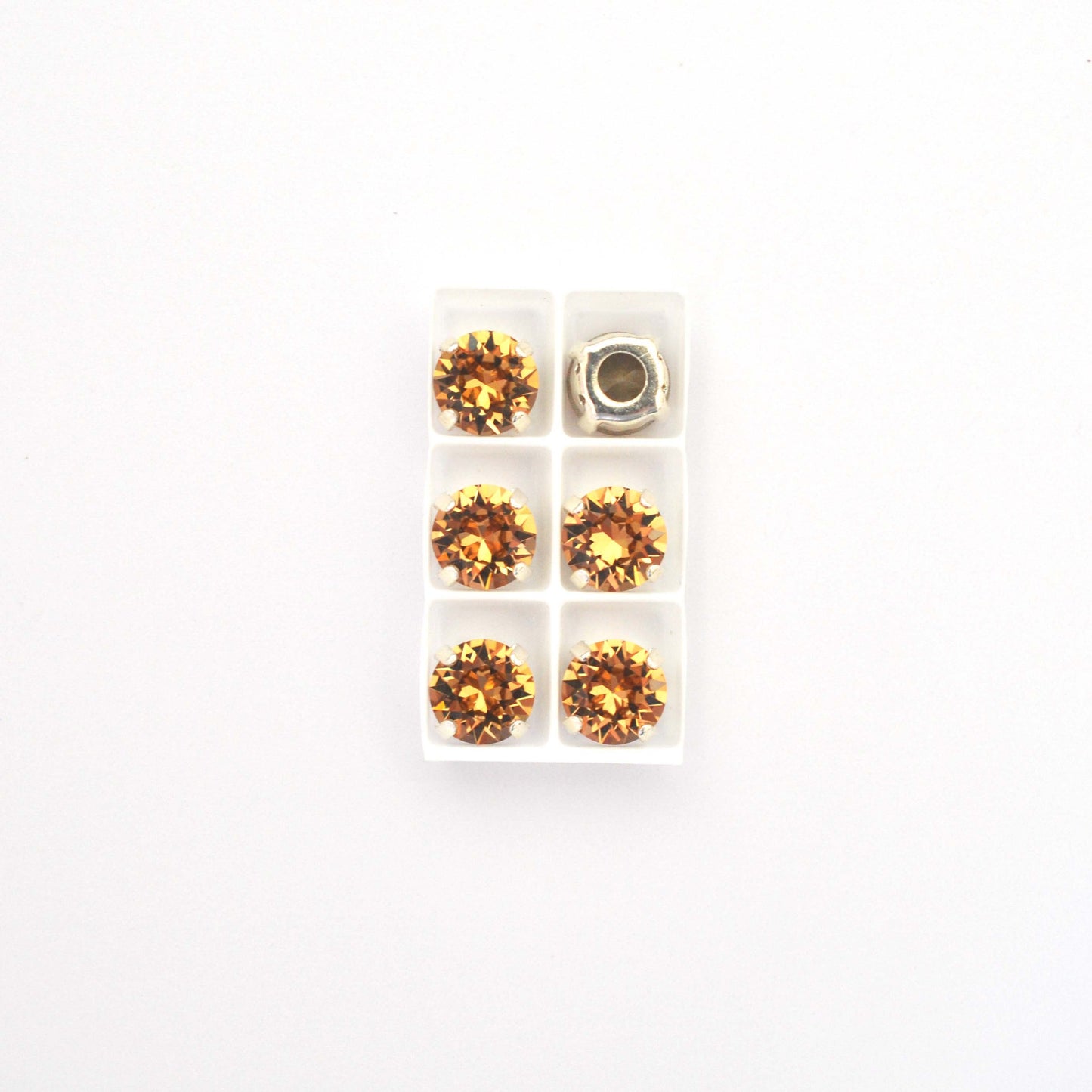 Light Colorado Topaz Sew On Set Barton Crystal Chaton Montees 8mm, 39ss