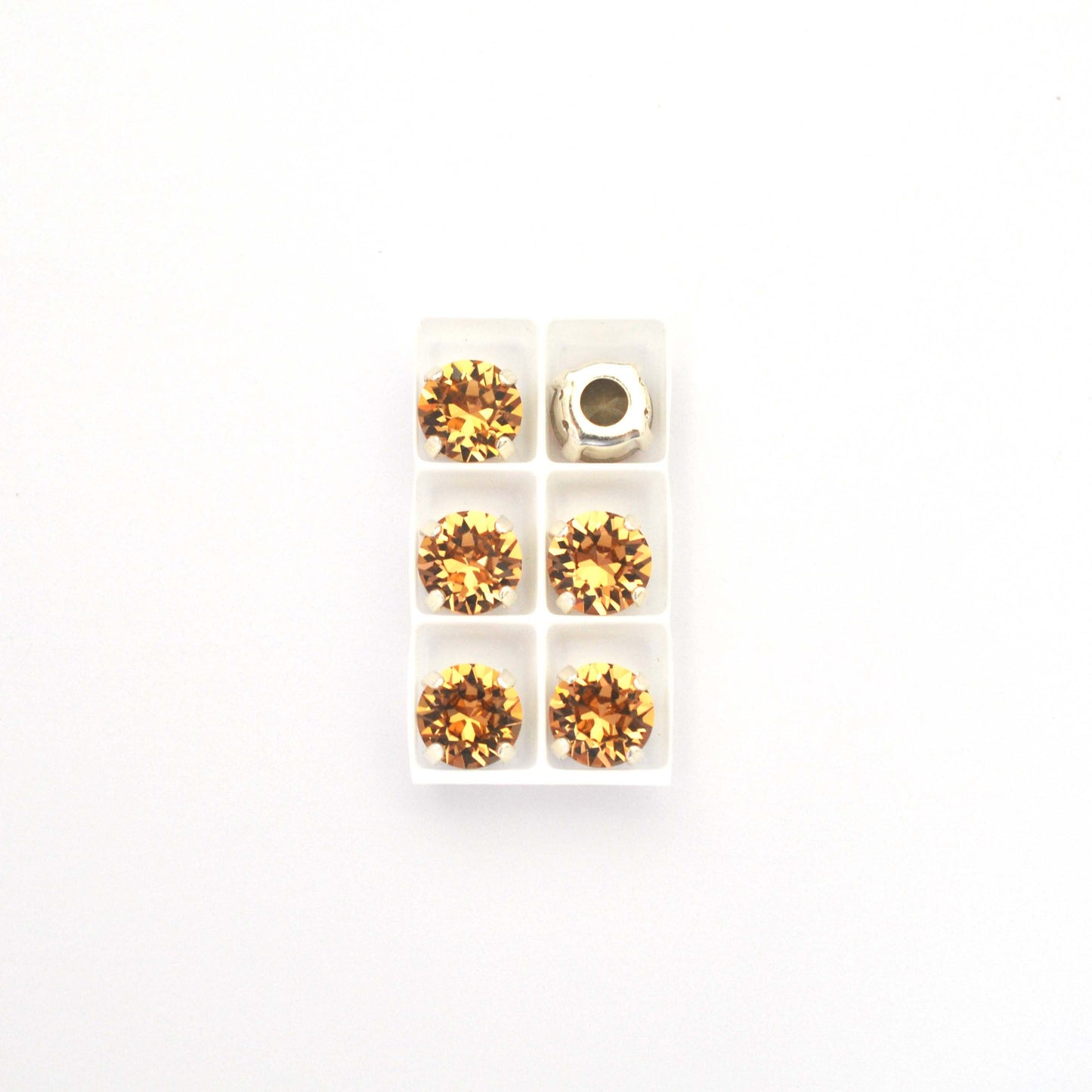 Light Colorado Topaz Sew On Set Barton Crystal Chaton Montees 8mm, 39ss