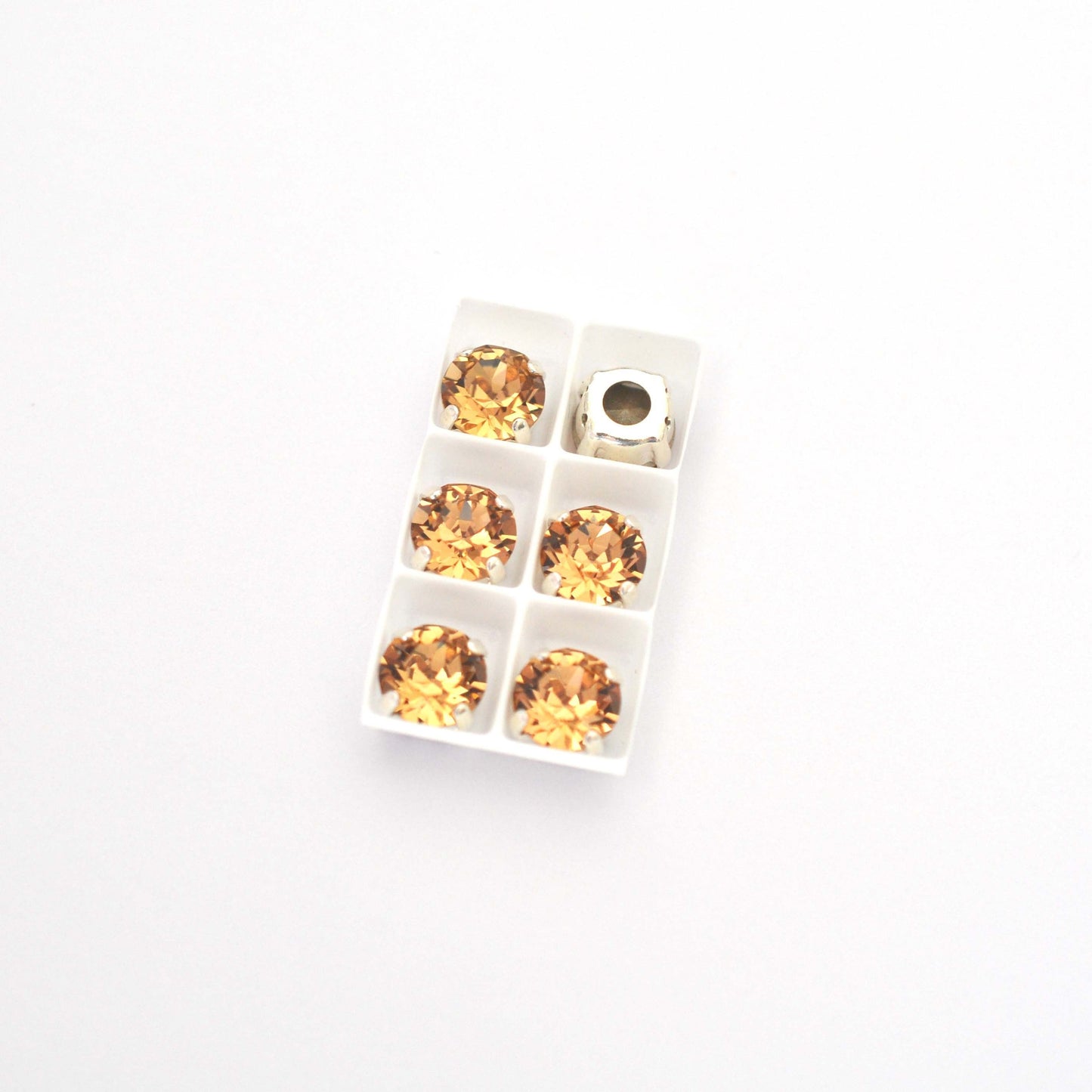 Light Colorado Topaz Sew On Set Barton Crystal Chaton Montees 8mm, 39ss
