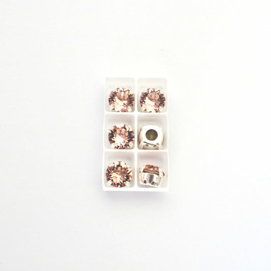 Vintage Rose Sew On Set Barton Crystal Chaton Montees 8mm, 39ss