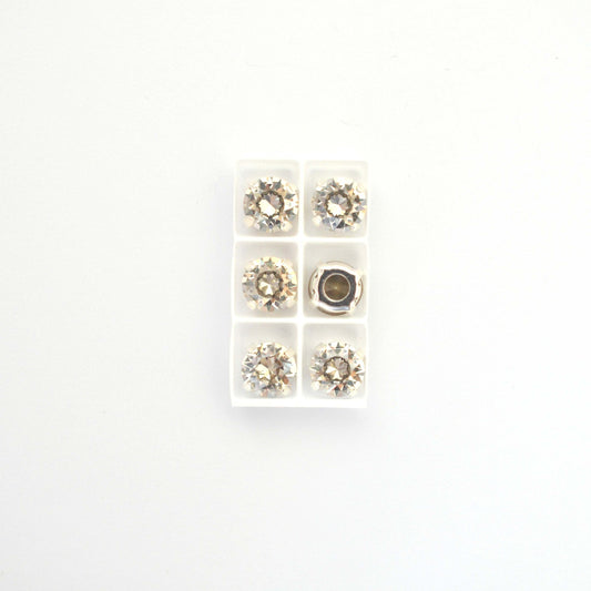 Silver Shade Sew On Set Barton Crystal Chaton Montees 8mm, 39ss