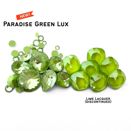 Paradise Green Lux 1088 Chatons Barton Crystal, 29SS