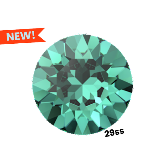 Caribbean Green 1088 Chatons Barton Crystal, 29SS