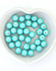 Iridescent Light Turquoise 5810 Barton Crystal Round Pearl Beads 8mm