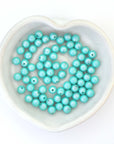 Iridescent Light Turquoise 5810 Barton Crystal Round Pearl Beads 5mm