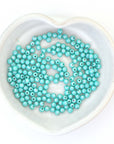 Iridescent Light Turquoise 5810 Barton Crystal Round Pearl Beads 3mm