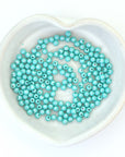 Iridescent Light Turquoise 5810 Barton Crystal Round Pearl Beads 3mm