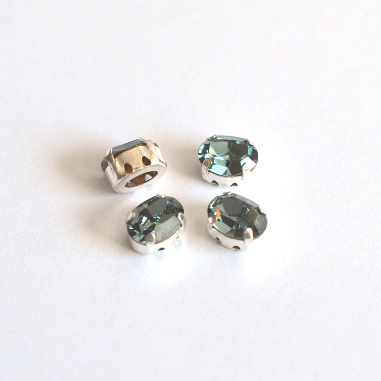 Indian Sapphire 8x6mm Sew On Set Ovals - 4 Pieces