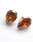Crystal Copper Pear Shape 4320 Barton Crystal 18x13mm, 1 Piece