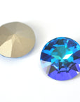 Aqua Vitrail Light Round Fancy Stone 1201 Barton Crystal 27mm, 1 Crystal