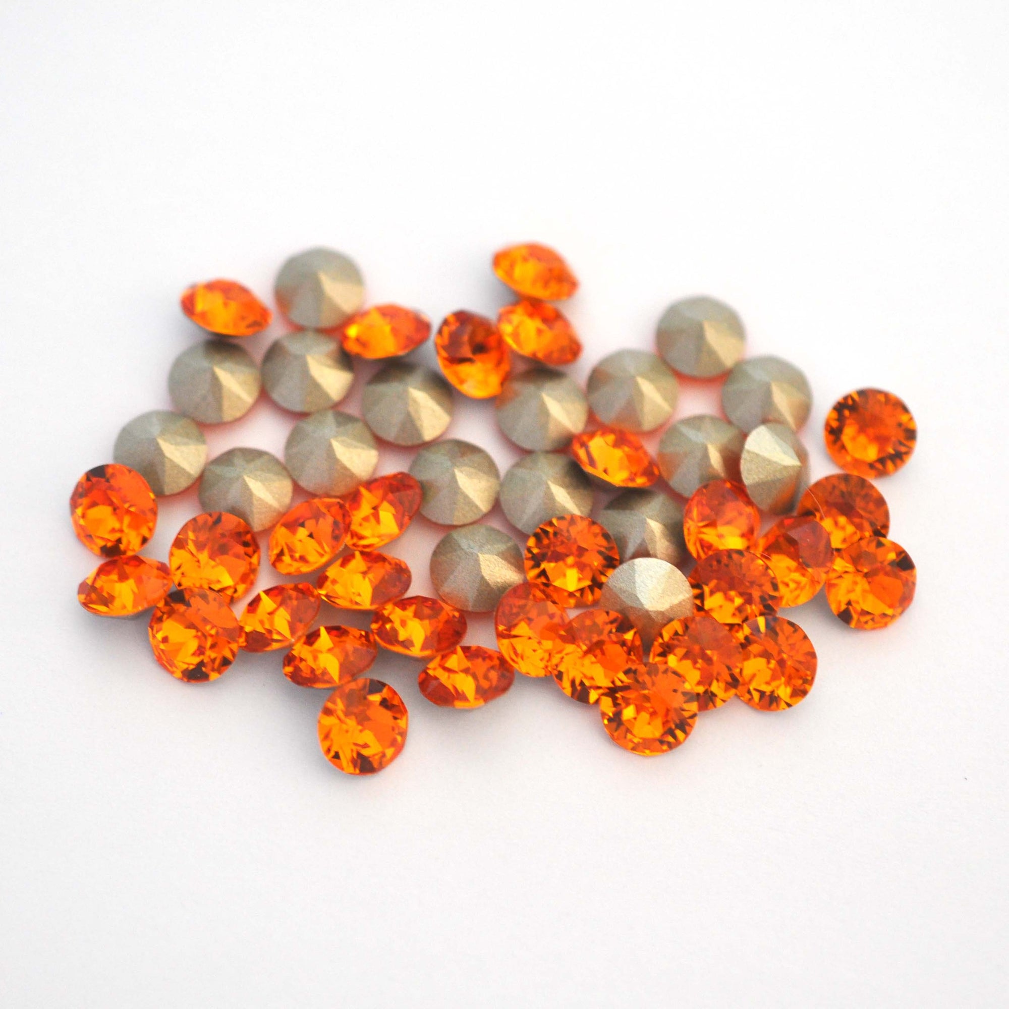 Tangerine 1088 Pointed Back Chaton Barton Crystal 29ss, 6mm