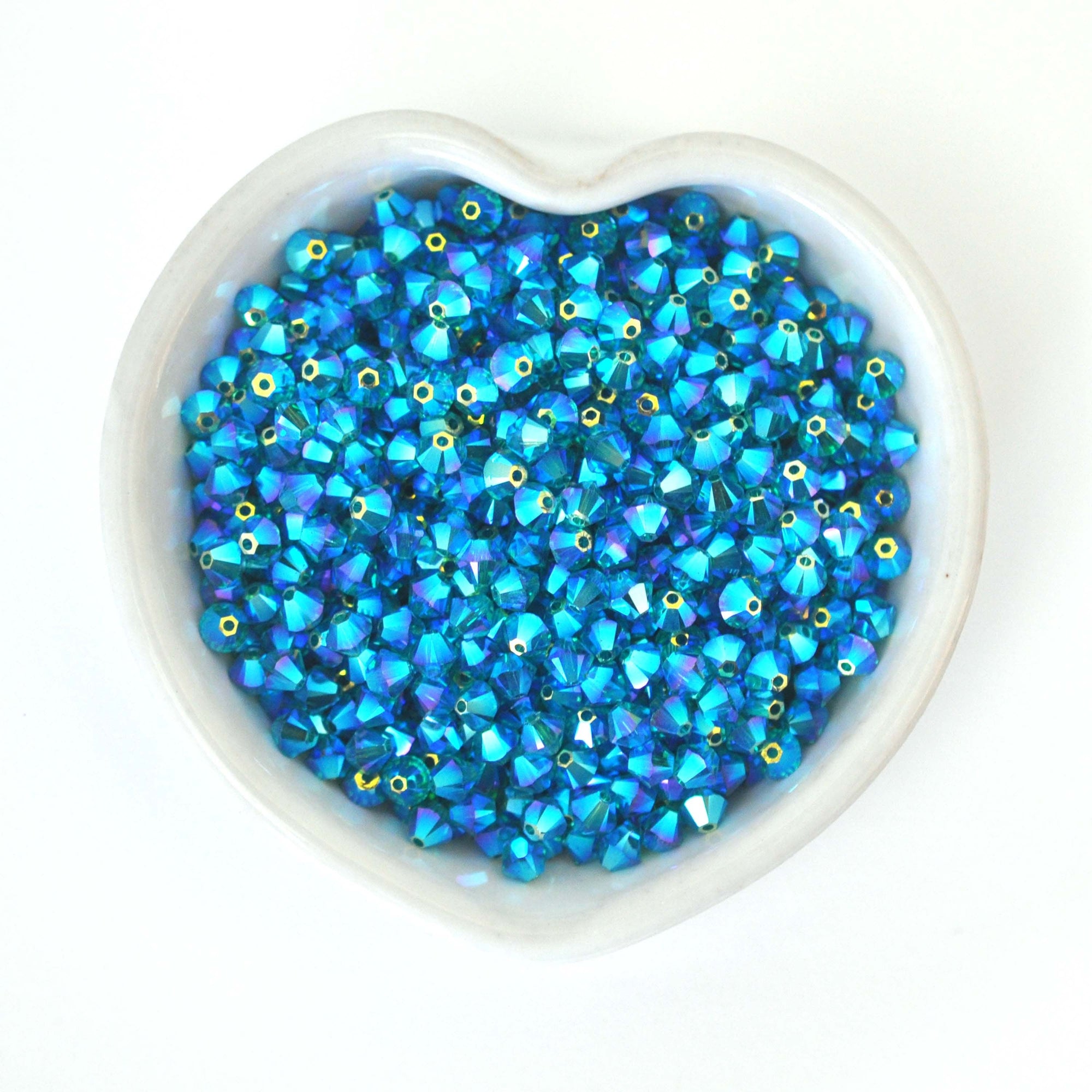 Blue Zircon AB2X Bicone Beads 5328 Barton Crystal 6mm