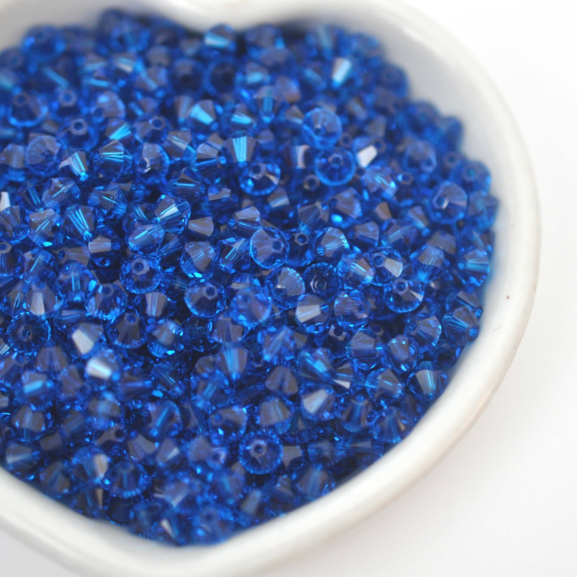 Capri Blue Bicone Beads 5328 Barton Crystal 4mm