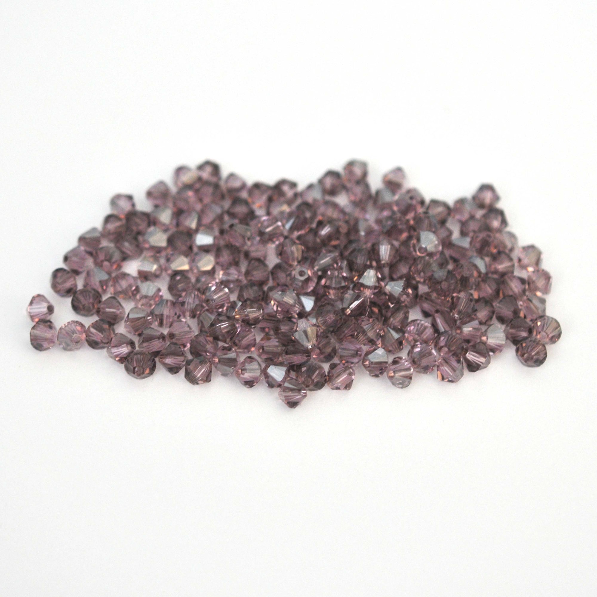 Light Amethyst Satin Bicone Beads 5328 Barton Crystal 4mm