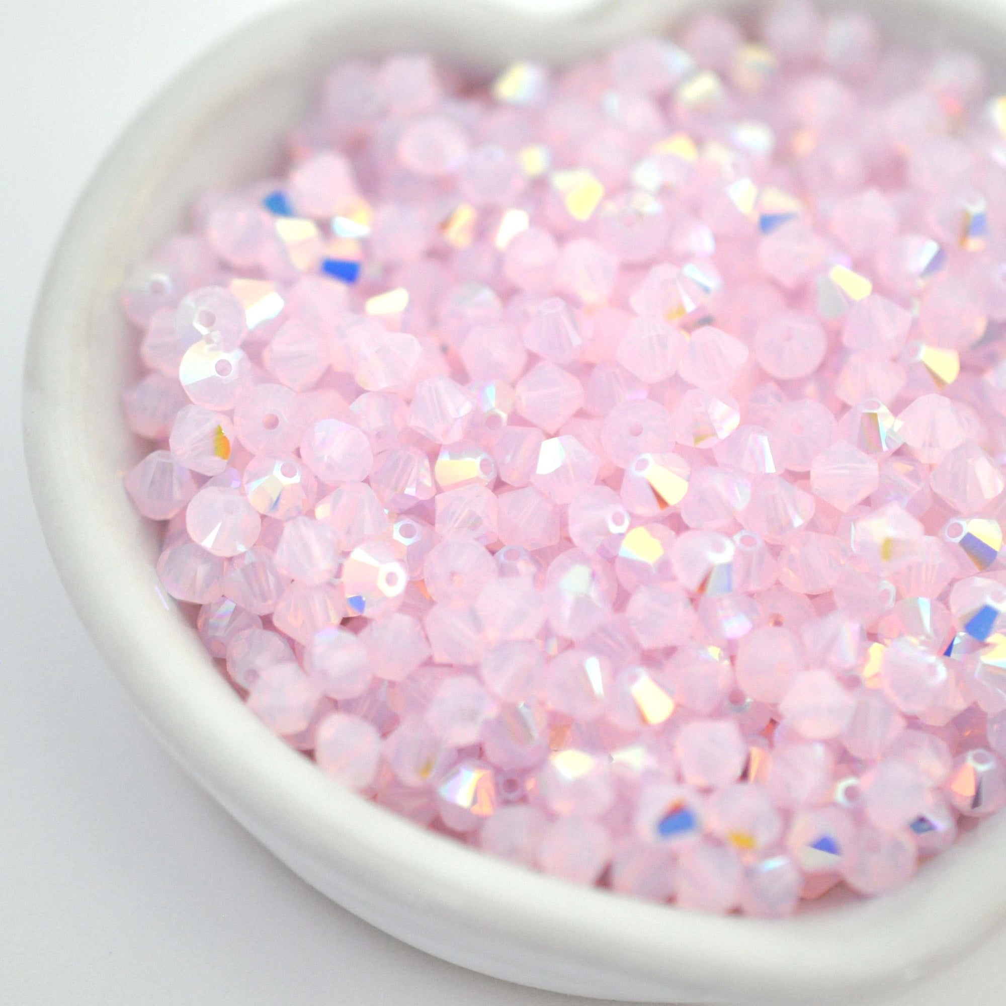 Rose Water Opal AB Bicone Beads 5328 Barton Crystal 4mm