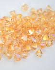 Crystal Amber Bicone Beads 5328 Barton Crystal 6mm