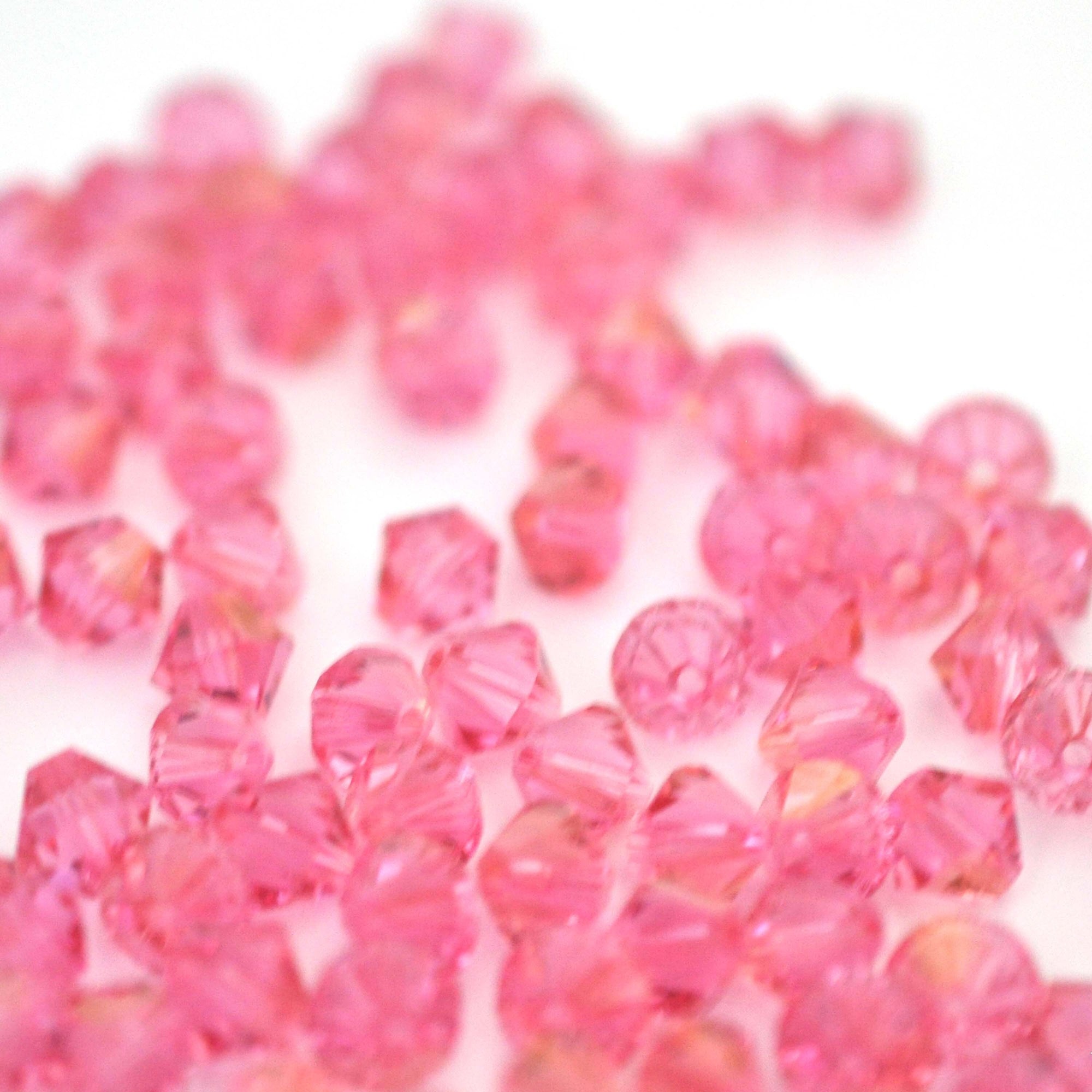 Rose Champagne Bicone Beads 5328 Barton Crystal 6mm