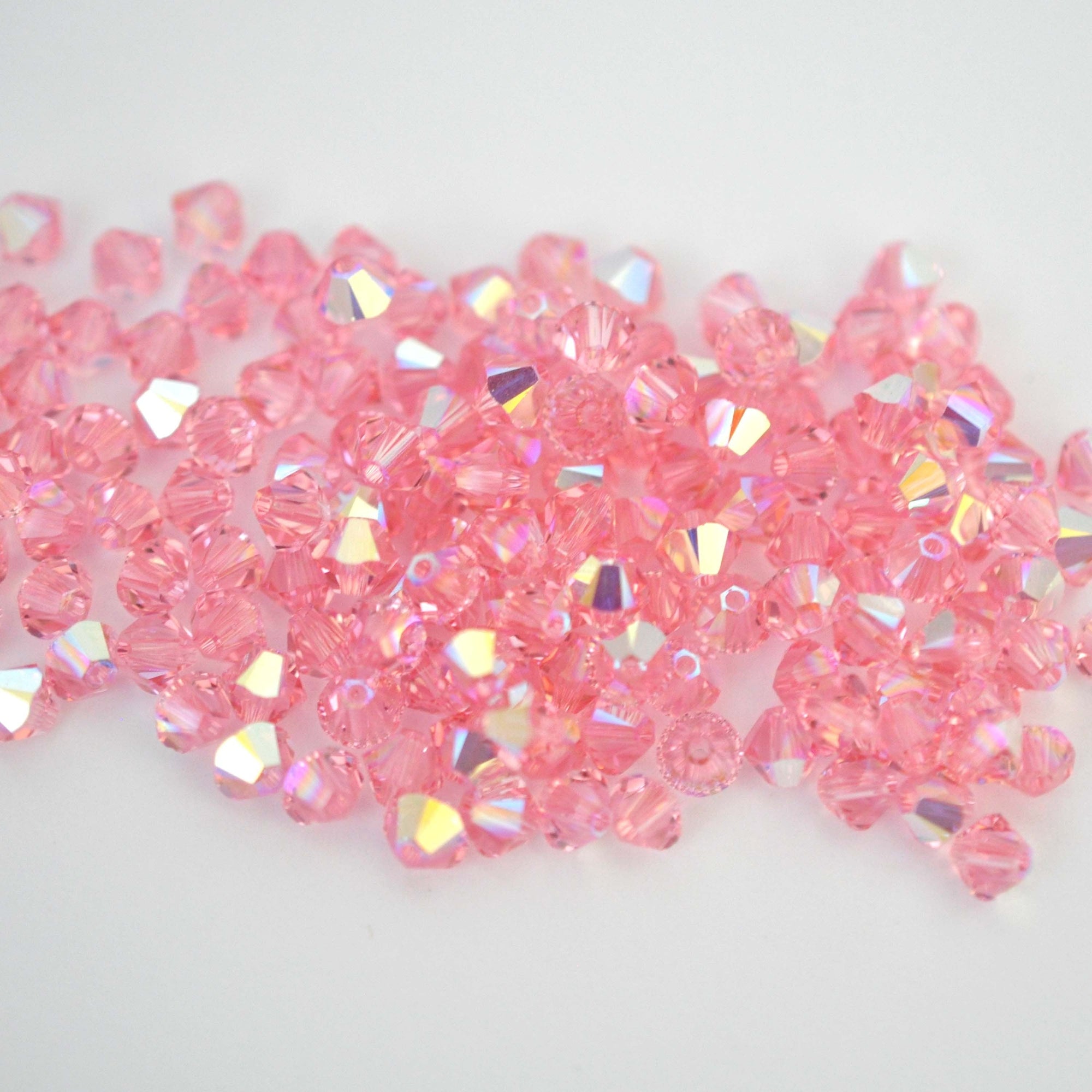 Light Rose AB Bicone Beads 5328 Barton Crystal 6mm