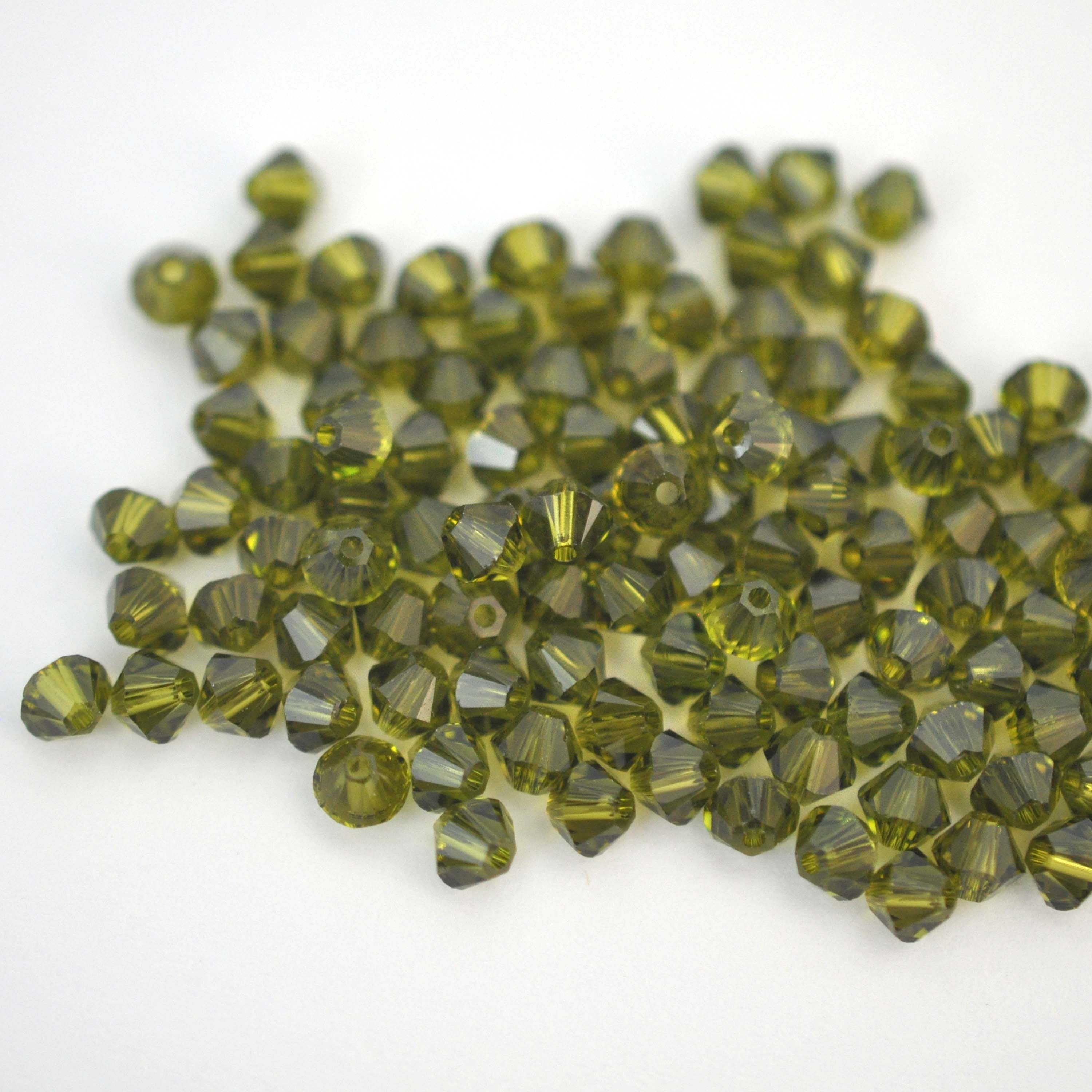 Olivine Bicone Beads 5328 Barton Crystal 4mm
