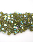 Olivine AB Bicone Beads 5328 Barton Crystal 4mm