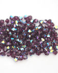 Amethyst AB Bicone Beads 5328 Barton Crystal 6mm