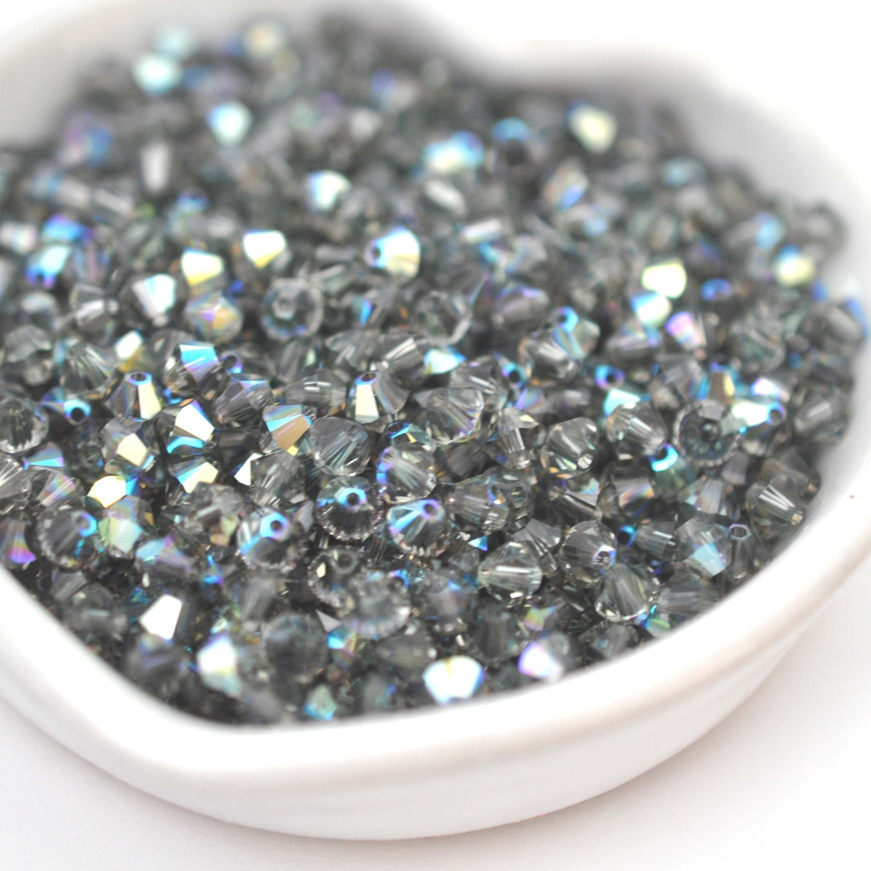Black Diamond AB Bicone Beads 5328 Barton Crystal 6mm