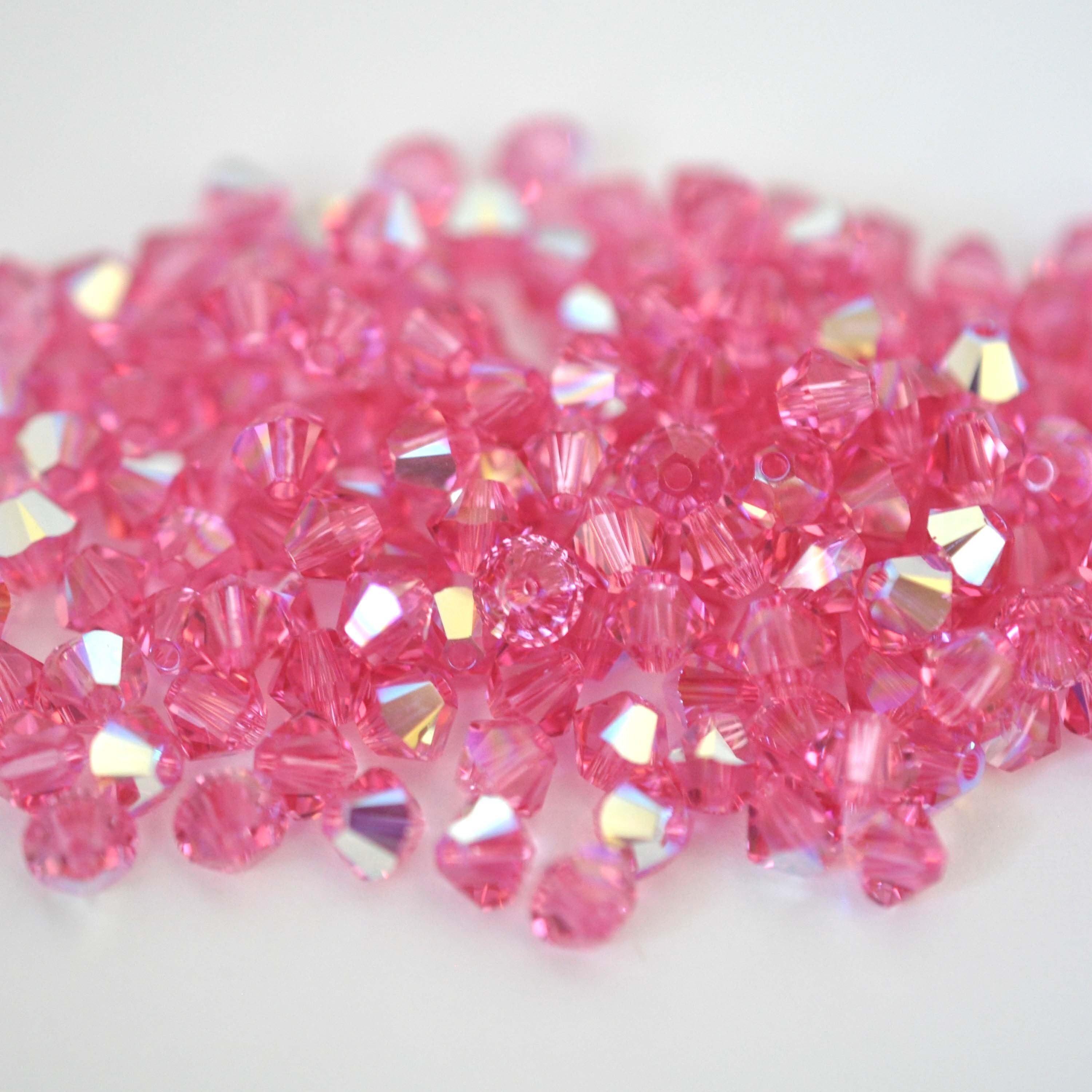 Rose AB Bicone Beads 5328 Barton Crystal 4mm