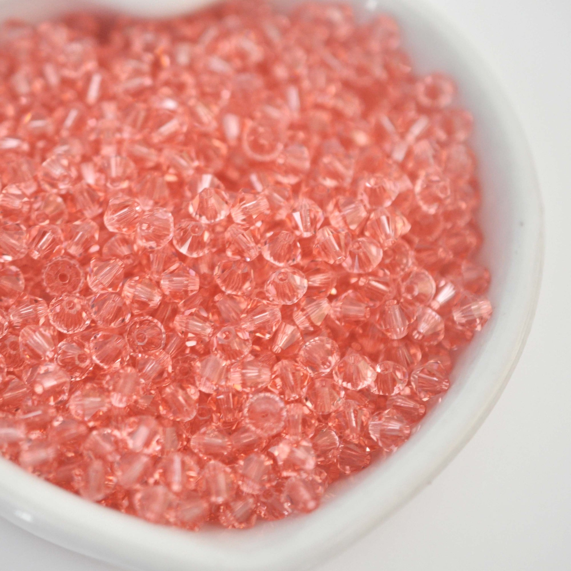 Rose Peach Bicone Beads 5328 Barton Crystal 4mm