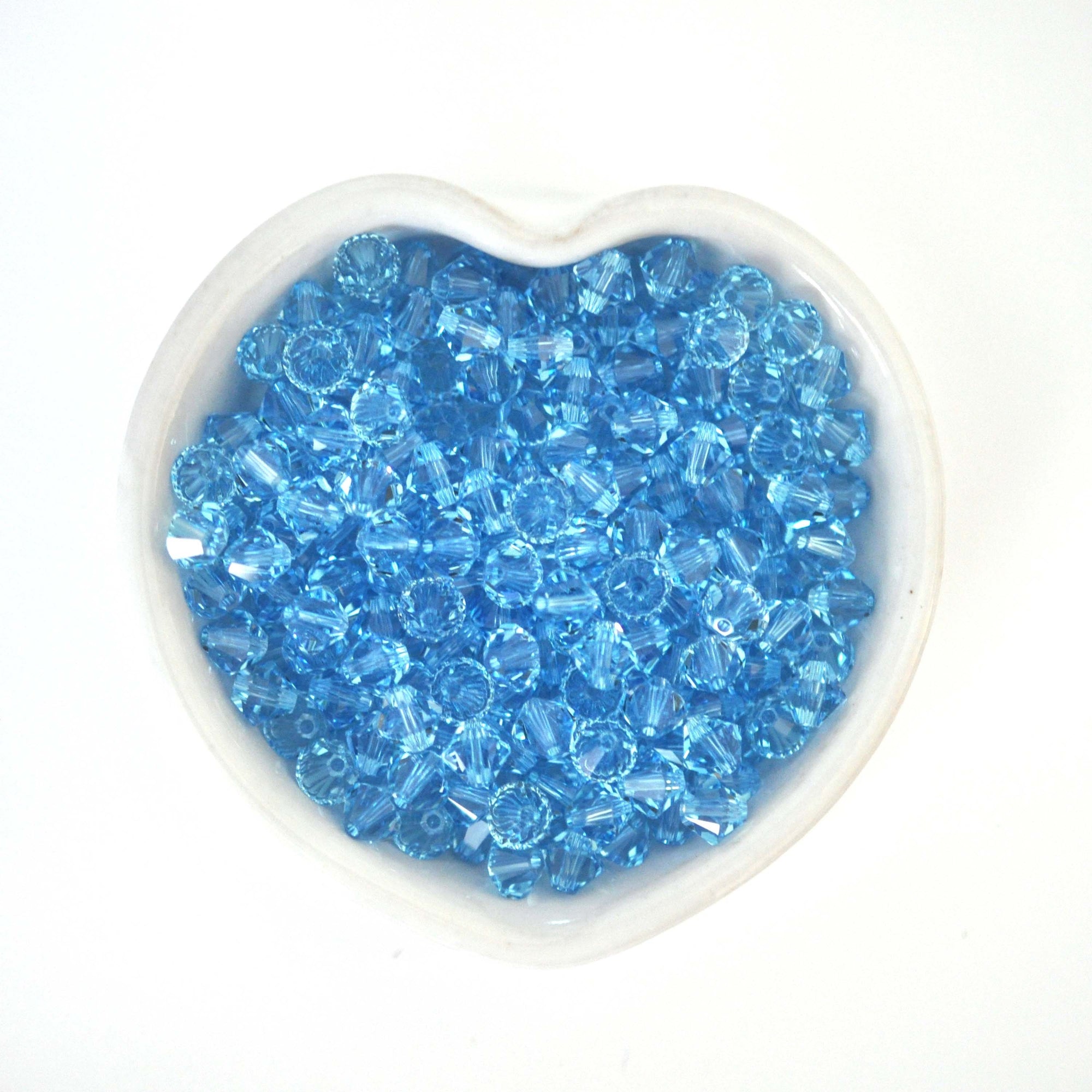 Aquamarine Bicone Beads 5328 Barton Crystal 6mm