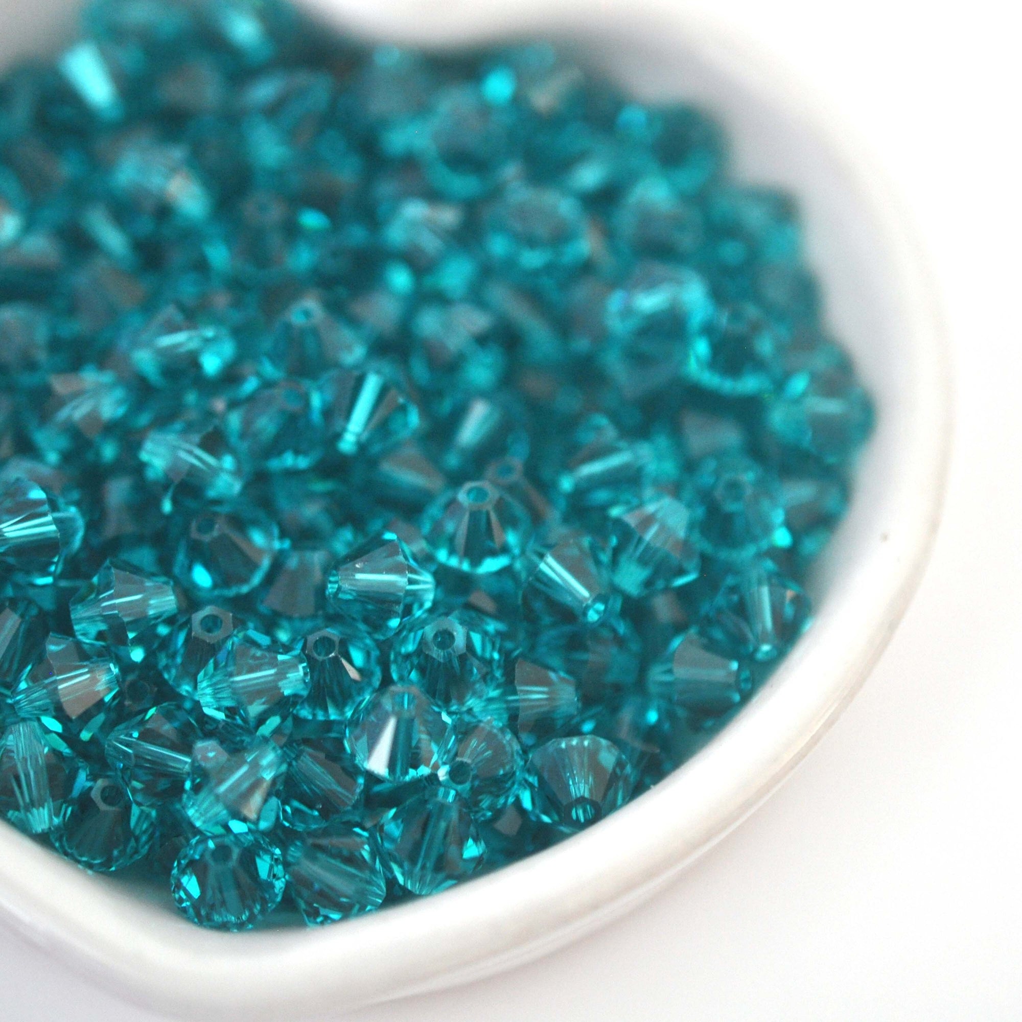 Blue Zircon Bicone Beads 5328 Barton Crystal 6mm