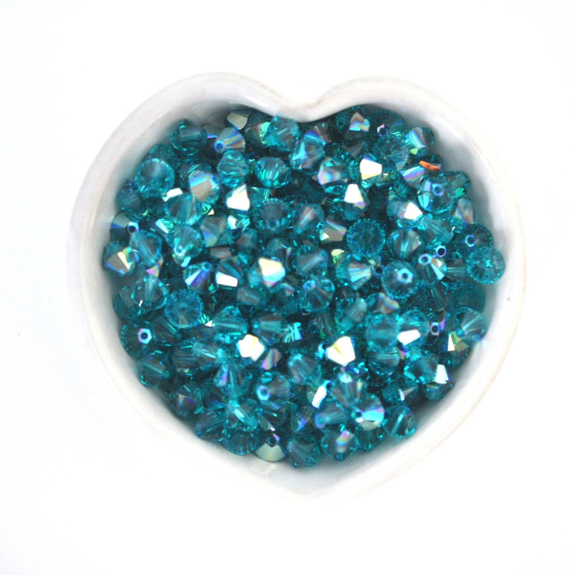 Blue Zircon AB Bicone Beads 5328 Barton Crystal 6mm
