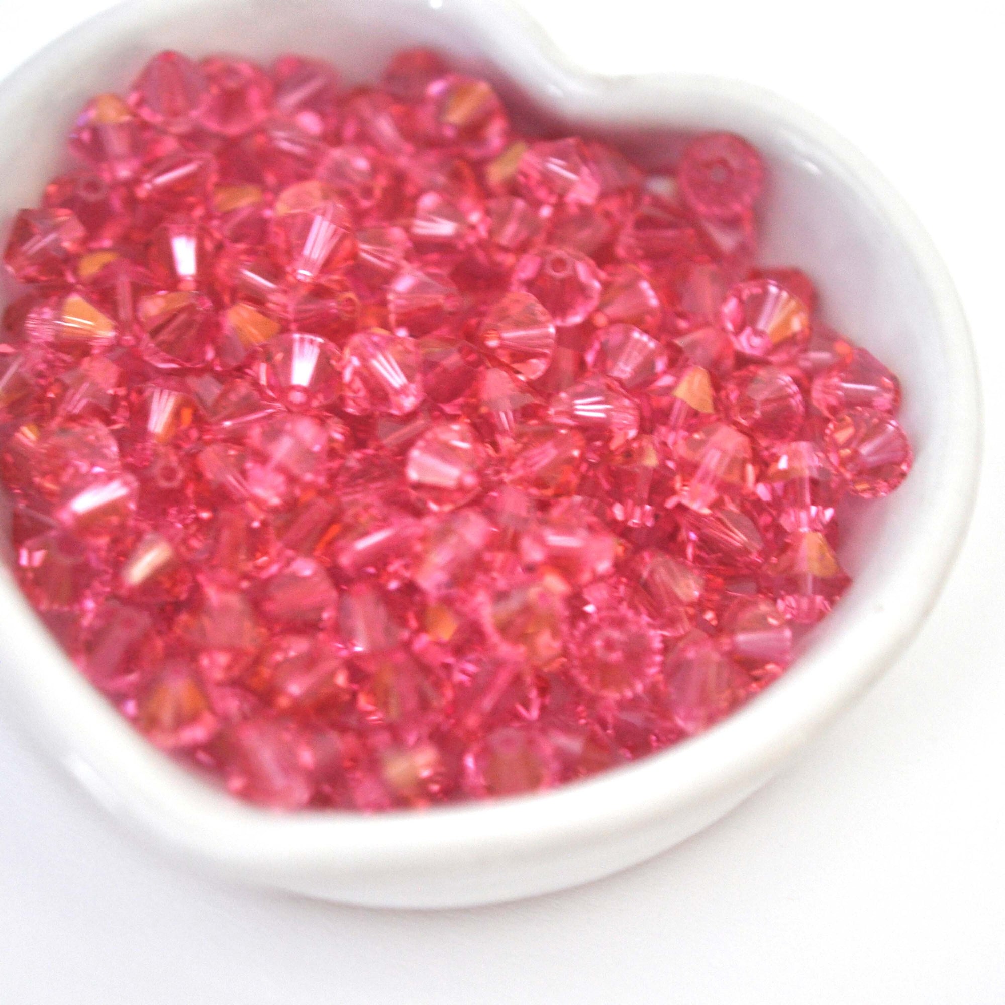 Rose Champagne Bicone Beads 5328 Barton Crystal 6mm